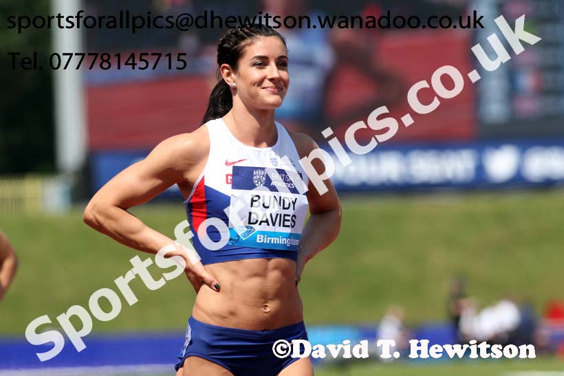 Seren Bundy-Davies (GB) womens 400 metres, IAAF Diamond League, Birmingham. Photo: David T. Hewitson/Sports for All Pics